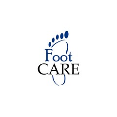 Foot Care Health Logo design isolated on white.