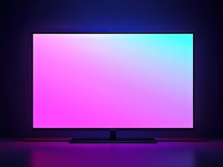 Realistic 3D Blank Modern TV Screen - HD 4K 5K LCD Wall Panel