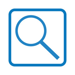 Search icon. Magnifying glass vector illustration. Explore and discover symbol. Zoom and enlarge sign. Magnifier pictogram. Eps 10.