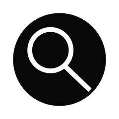 search icon button, magnifying glass loupe sign symbol, magnifier icon. eps 10.