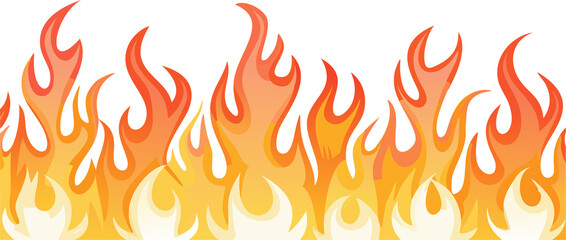 Burning flames illustration.