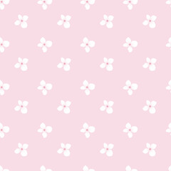 Cute kawaii seamless simple pink pastel floral pattern background