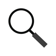 Search icon. Magnifying glass vector illustration. Explore and discover symbol. Zoom and enlarge sign. Magnifier pictogram. Eps 10.