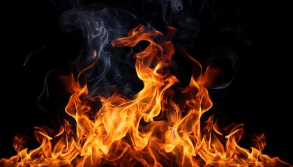 Fiery flames dance and crackle in a cozy fireplace, casting a warm, orange glow