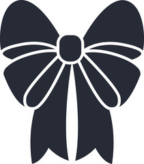 Flat isolated gift bow. Christmas bow illustration vector.