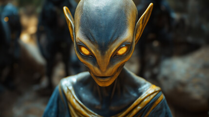 Obraz premium Image of an alien. humanoid from an other planet portrait
