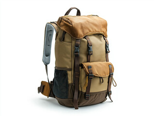 Naklejka premium backpack isolated on white background