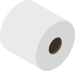 Toilet paper roll or tube icon design, template for wc. Bathroom hygiene icons, kitchen cleaning towel. Blank soft scroll product.