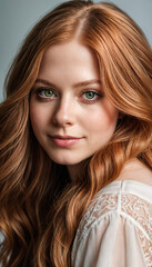 Naklejka premium Eternal Elegance: A Portrait of Timeless Beauty