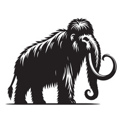 Mammoth silhouette vector illustration