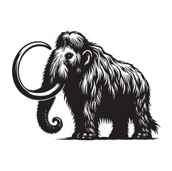 Mammoth silhouette vector illustration