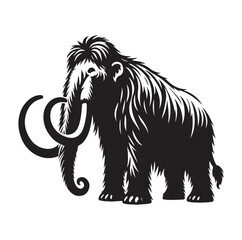 Mammoth silhouette vector illustration