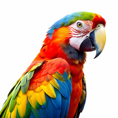 Obraz premium picture of parrot in white background