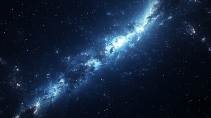 Fototapeta premium Stunning cosmic galaxy with swirling nebula and bright stars