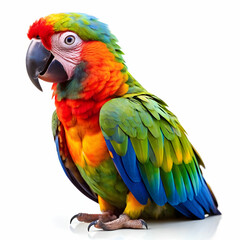picture of parrot in white background