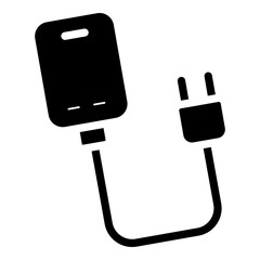 smartphone with cable charger icon