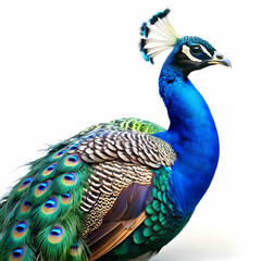 Obraz premium picture of peacock in white background