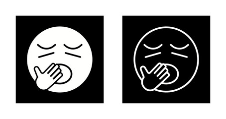 Yawning Face Icon Design