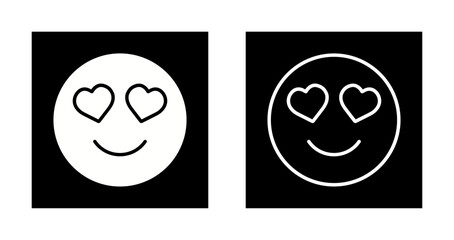 Smiling Face with Hearts Icon Design