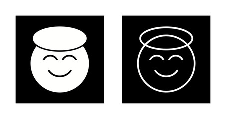 Smiling Face with Halo Icon Design
