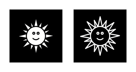 Sun with Face Icon Design