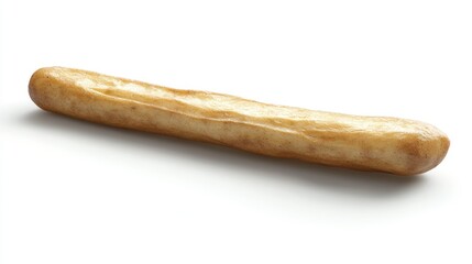 Single breadstick on white.