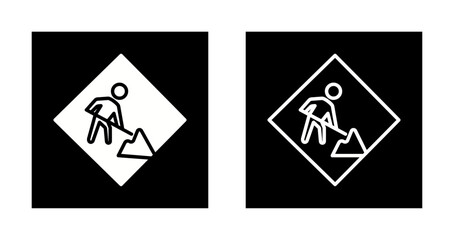 Construction Sign Icon Design