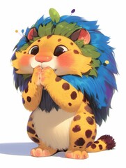 3D cartoon, cute anthropomorphic animals