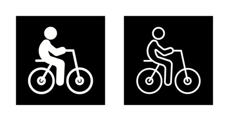 Fototapeta premium Person Biking Icon Design