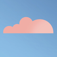 Pink cloud minimalistic art style