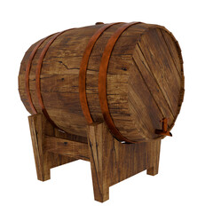 Wooden Barrel on Stand