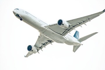 Obraz premium airplane flying in the sky against a clear background