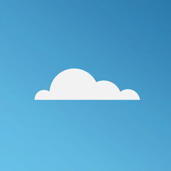 Small white cloud minimalistic art style
