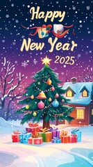 2025 Christmas gift background image