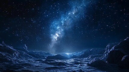 A starry night sky with the Milky Way galaxy space