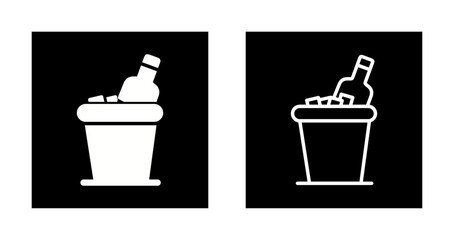 Wine Bottle in Ice Icon Design