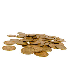 Pile of Gold Coins. Wealth, Prosperity, and Fortune Concept.