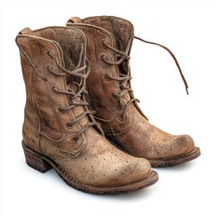 Boots isolated on white background