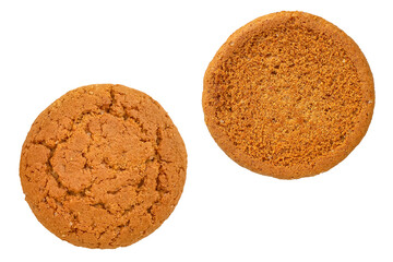 Fresh oatmeal cookies. Isolation on a transparent background.