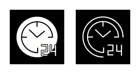 24 Hours Icon Design