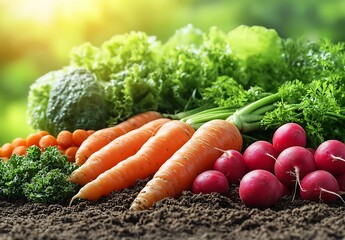 Fresh Garden Vegetables Ready For Harvest