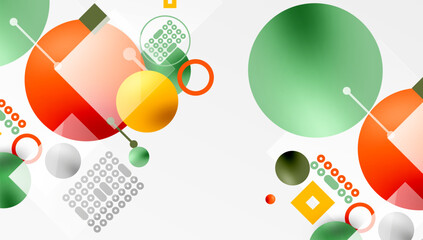 Circles and elements geometric abstract background