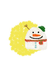 cute snowman. Cartoon 