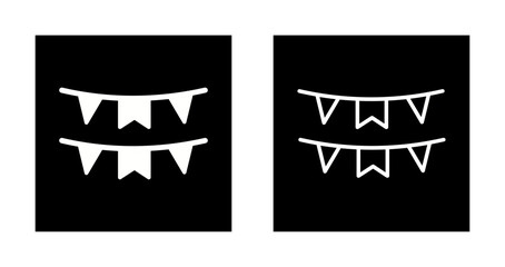 Bunting Flags Icon Design