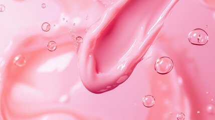 Delightful pink texture with bubbles creates a soothing visual experience