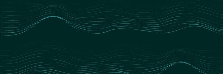 Obraz premium Futuristic abstract background with flowing and wavy particles. Shiny moving lines design elements. Digital future technology concept. Suitable for banners, websites, business, corporate, covers, ...