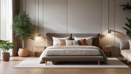 modern bedroom with minimalistic decor