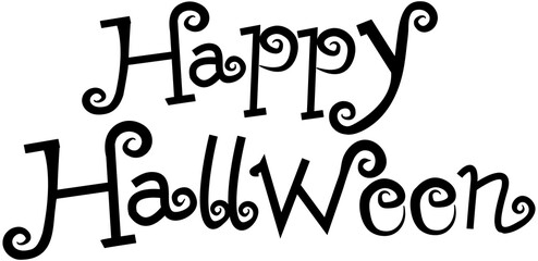 Halloween Word Flat Style Icon
