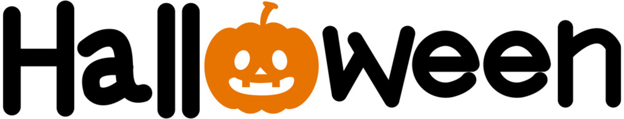 Halloween Word Flat Style Icon
