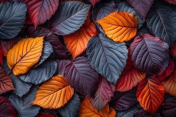 Fototapeta premium Vibrant Autumn Leaves Background for Seasonal Designs and Nature Themes